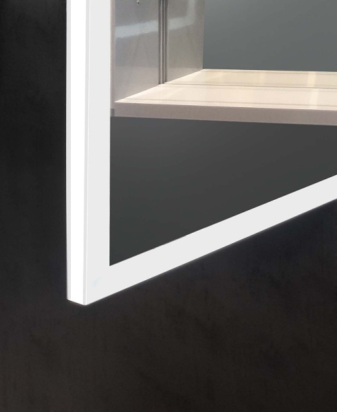 зеркальный шкаф aquatek 100 aq7103b-mlc с подсветкой хром