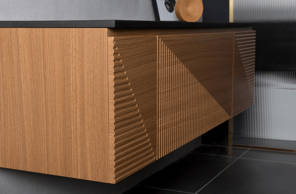 комплект мебели для ванной black&white universe u918.1650 подвесной дуб