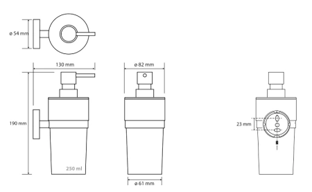 дозатор для мыла bemeta obla 165109017 хром