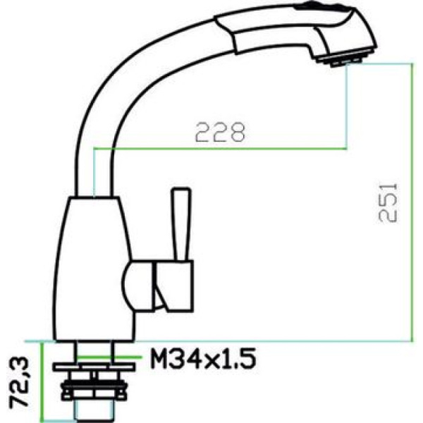 смеситель для кухни zorg inox szr-2021