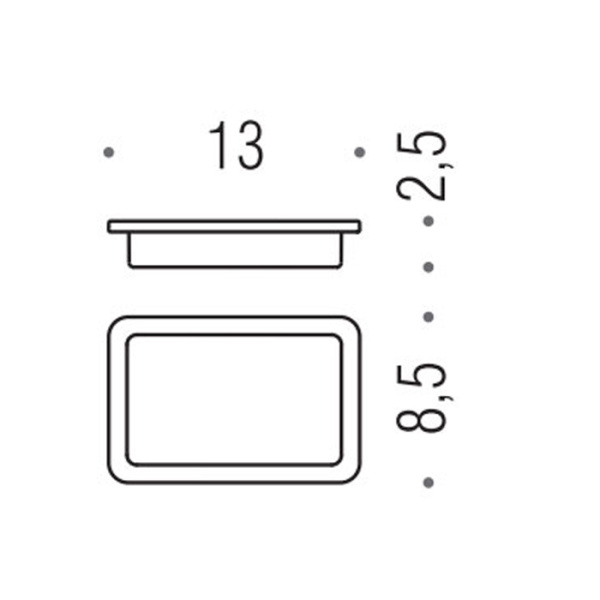 Colombo Design Basic Q Мыльница из матового стекла, без держателя