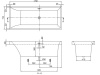 квариловая ванна villeroy & boch squaro ubq170sqr2v-01 170x75 см