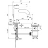 смеситель для раковины ideal standard kolva bc666u4 черный матовый