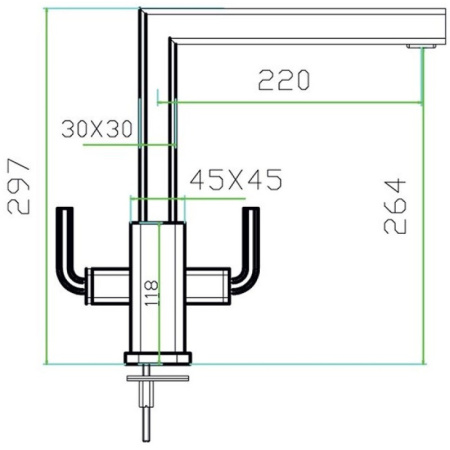 смеситель для кухни zorg inox szr-0909a