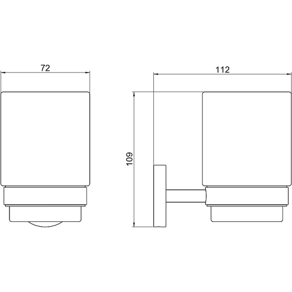 Стакан для зубных щеток Aquatek Бетта AQ4604CR Хром