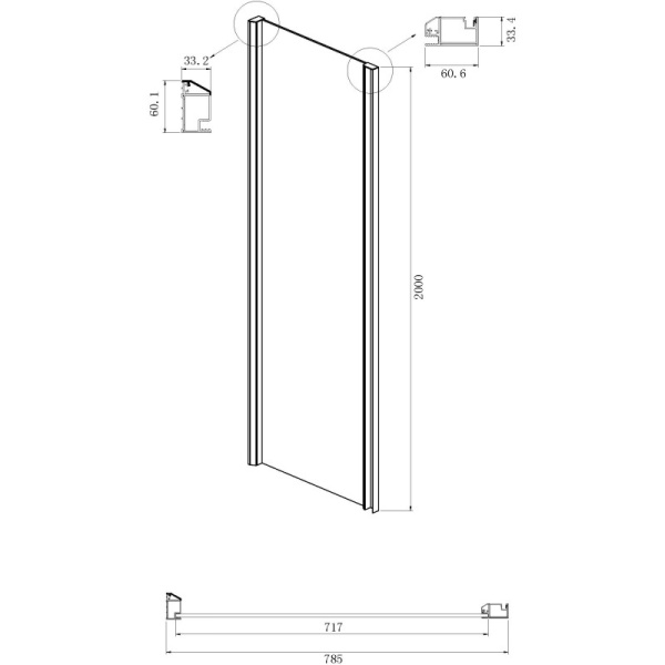 душевой уголок ambassador intense 130x80 110022202ibb-80ibb профиль черный стекло тонированное