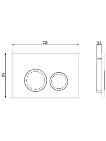 кнопка смыва jacob delafon e38066-00 для инсталляции, белый глянец