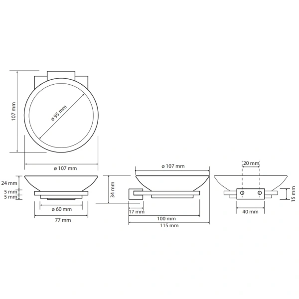 Мыльница Bemeta Galla 108108020