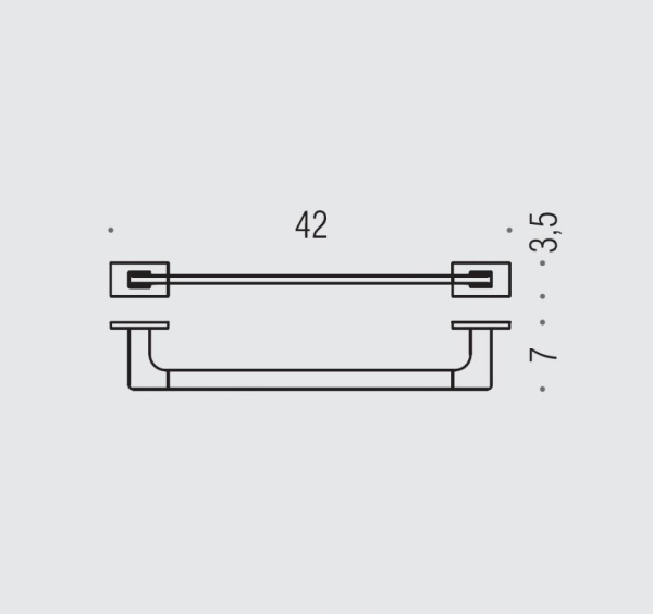 Полотенцедержатель 42 см Colombo Design Look B1609.VL медь полированная