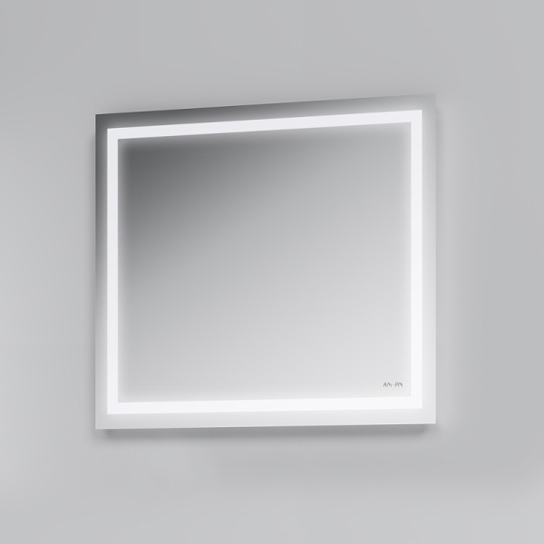 зеркало am.pm gem m91amox0801wg 80x70 см с led-подсветкой с механическим выключателем