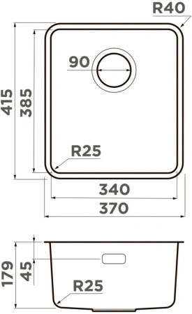 мойка кухонная omoikiri omi 37-u/i ultra-gb графит