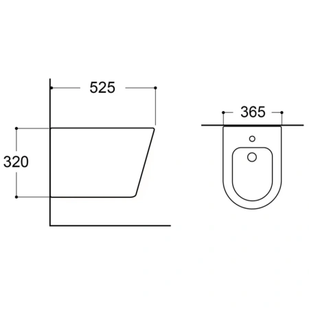 подвесное биде aqueduto cone con0320