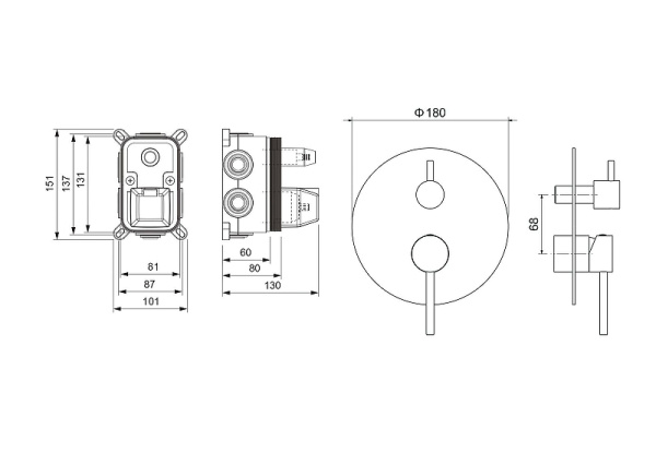 смеситель для душа aquatek европа aq1347bgm цвет оружейная сталь