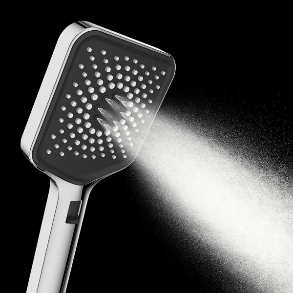 душевая лейка aquame aqm8502cr 120 мм, 3 режима, хром