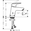 смеситель для раковины с донным клапаном hansgrohe logis 71077670