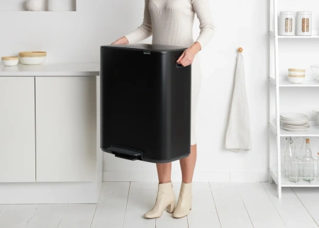 мусорное ведро brabantia bo pedal bin 211362 60 л, черное