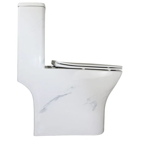 унитаз моноблок azario terni az-8618m напольный, горизонтальный слив, с сиденьем микролифт, 67x35x76 см, белый мрамор