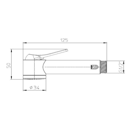 гигиенический душ bossini apice b00920.073 цвет: черный матовый