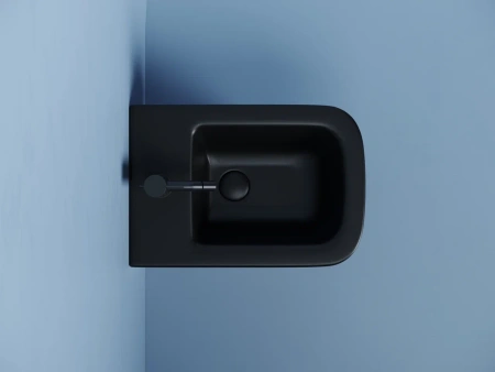 биде ceramicanova union cn4010mb подвесное, черное матовое