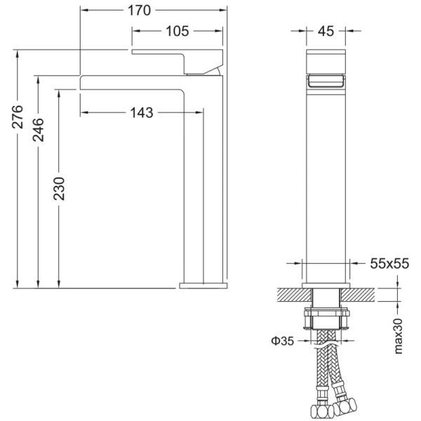 смеситель для раковины timo selene 2111/00f