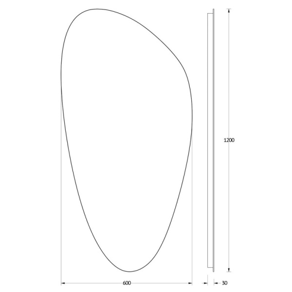 зеркало 60х120 см evoform ledshine by 2593
