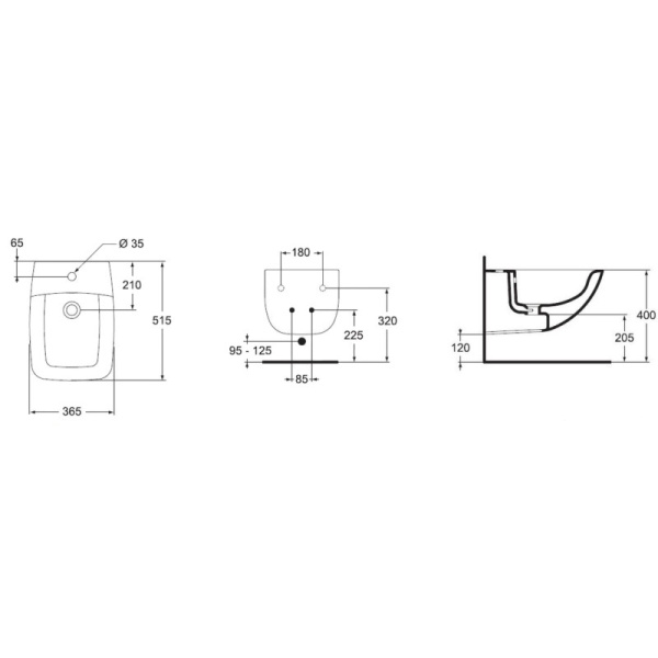 биде подвесное ideal standard cantica w806501