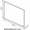 Зеркало AM.PM Spirit 2.0 M71AMOX0801SA 80x60 см с подсветкой, ИК-сенсором и системой антизапотевания