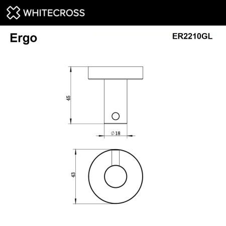 крючок whitecross ergo er2210gl золото
