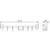 вешалка для полотенец haiba hb209-6 цвет хром