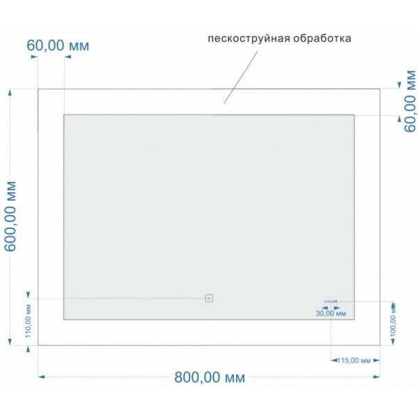 зеркало 80х60 см cersanit design lu-led030*80-d-os