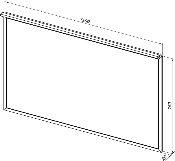 зеркало allen brau priority 1.31018.03 120x20x75 см, цвет брашированный латунь